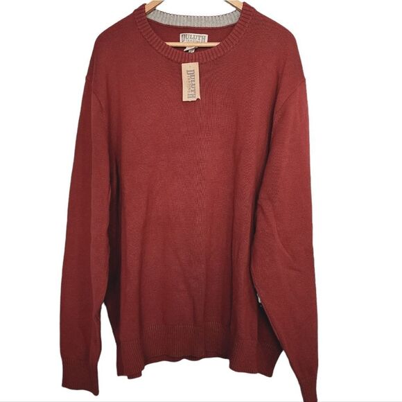 DULUTH Trading Co Men's 2XL Tall Strongarm Cotton Crew Sweater Maroon NWT - Picture 2 of 5